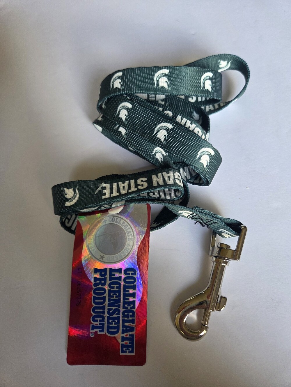 Michigan State Dog Leash NWT Spartans Logo Heavy Duty Nylon 3/4", 6Ft